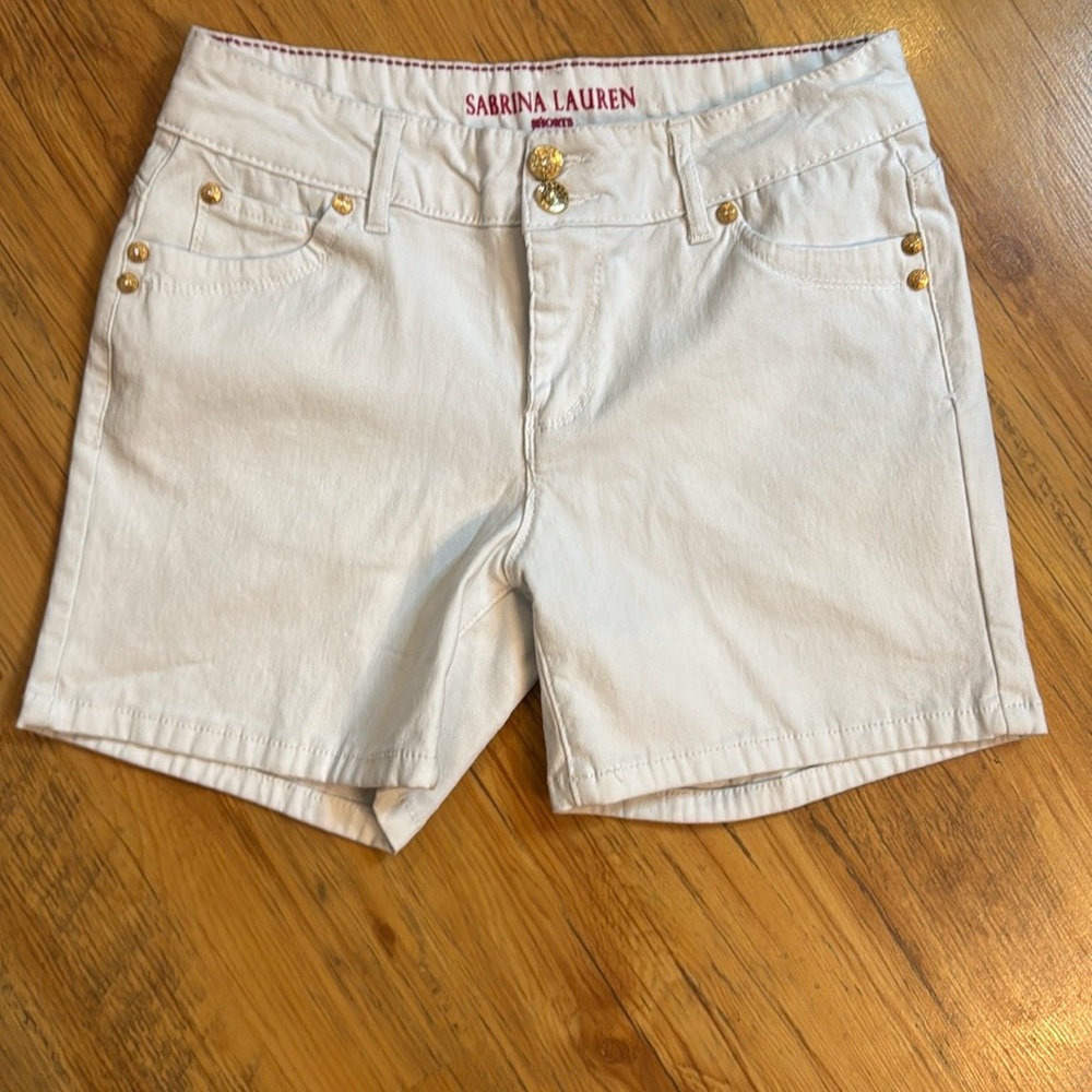 Sabrina Lauren Shorts Wmns Sz 10 White